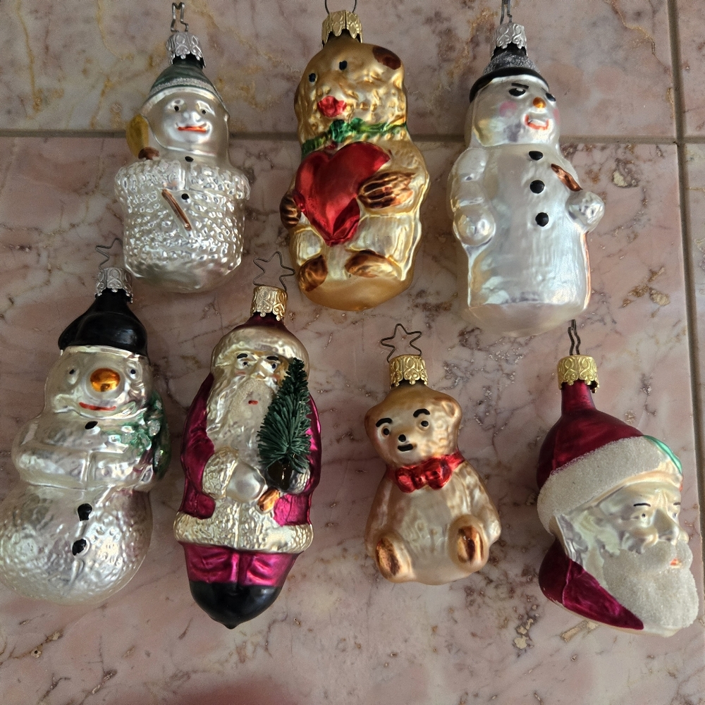 West German Glass Christmas Ornaments